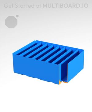 4x3x1.5 - Curved - Double Divided Bin - Multibin Insert