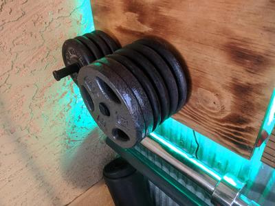 Standard Weight Plate storage Pin wall and powerrack mountable