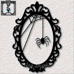 spider mirror wall art spiderweb wall decor halloween decoration