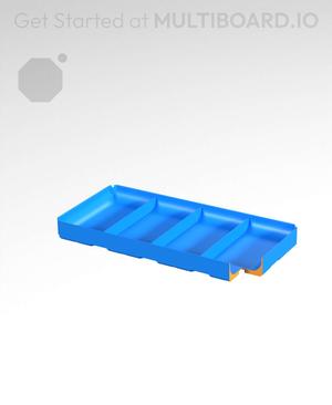 4x2x0.5 - Full Curved - Divided Bin - Multibin Insert