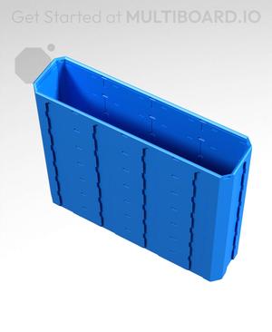 4x1x3.5 - Topped Multipoint Rail - Universal Click-In Multibin Shell Extension