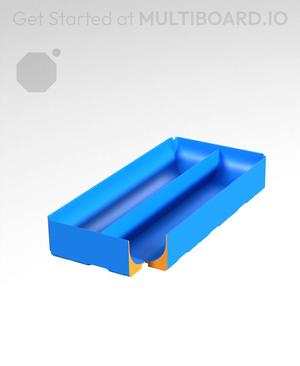 2x4x0.75 - Full Curved - Divided Bin - Multibin Insert