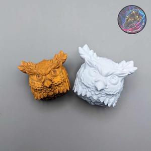 Owl Head Keychain + Magnet