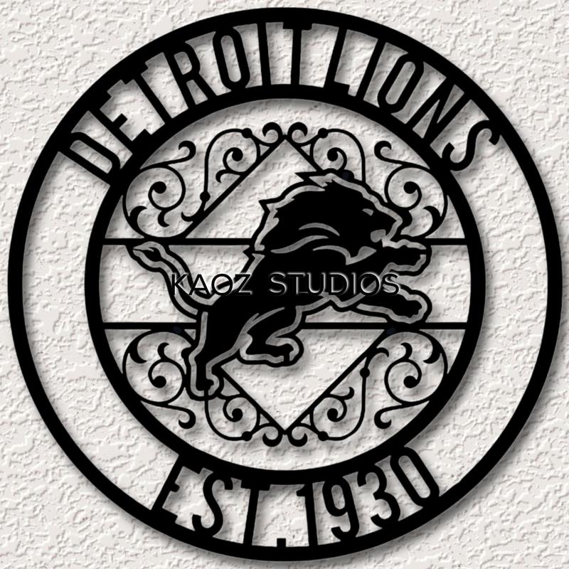 detroit lions est. 1944 football wall art superbowl decoration wall decor