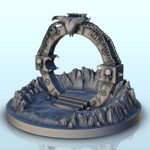 Chaos portal decorated with a goat skull (2) - Creature Darkness War 15mm 20mm 28mm 32mm