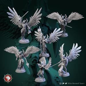 Celestial Knights set 6 miniatures 32mm pre-supported