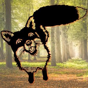fox wall art fox wall decor 2d fox decoration