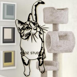 Domestic House Cat wall art realistic kitty wall decor 2d kitten decoration