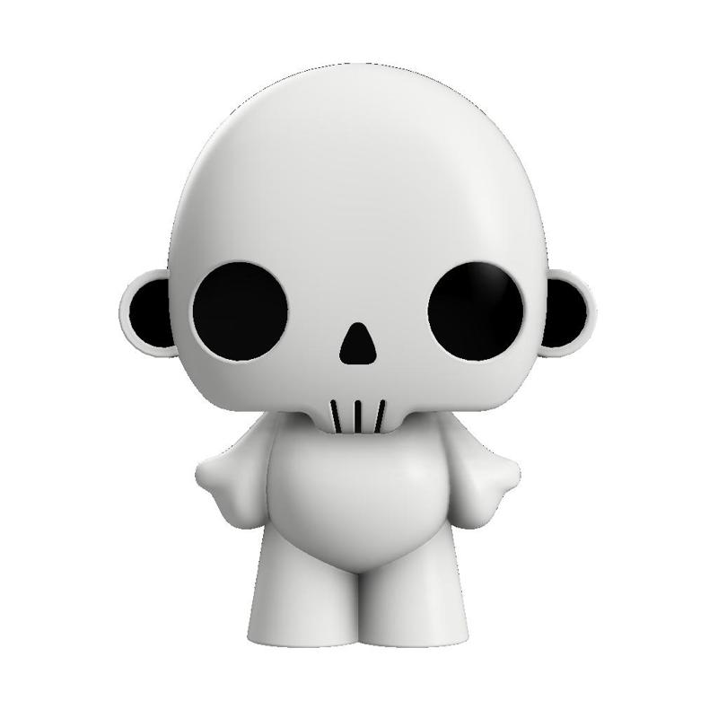 Customizable 'Death Hug' 3D Printable Art Toy: Royalty-Free Figure for Personal & Commercial Use