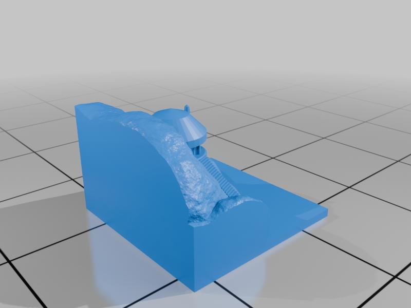 Mini cottage on rock for mini terrarium