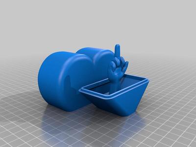 Heart with Middle Finer and Love you on side 