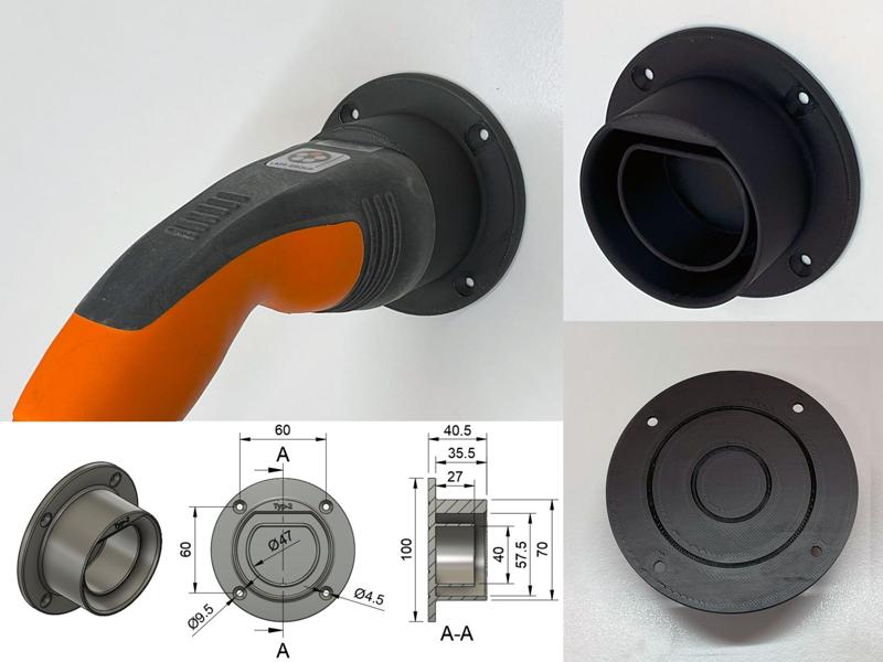 Wall Mount Type 2 Charging Cable