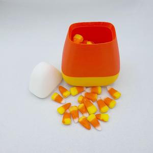 CANDY CORN CONTAINER PRINT IN PLACE NO SUPPORTS CANDY CORN STASH