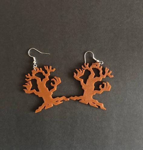 earring horror tree halloween pendientes aros colgantes