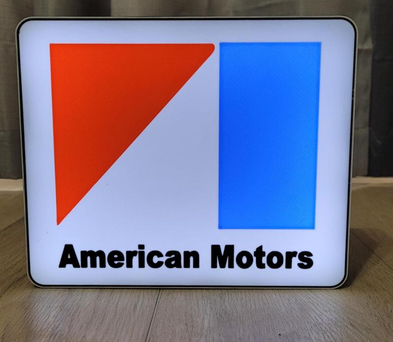 American motors logo led light box (Ams Ready)