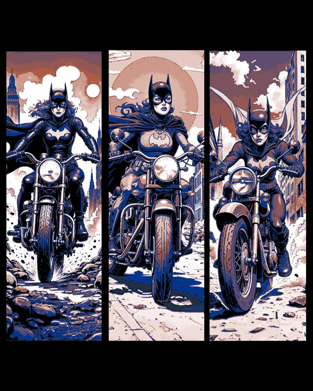 DC Comic Character Fan Art Set of bookmarks - Batgirl on the prowl