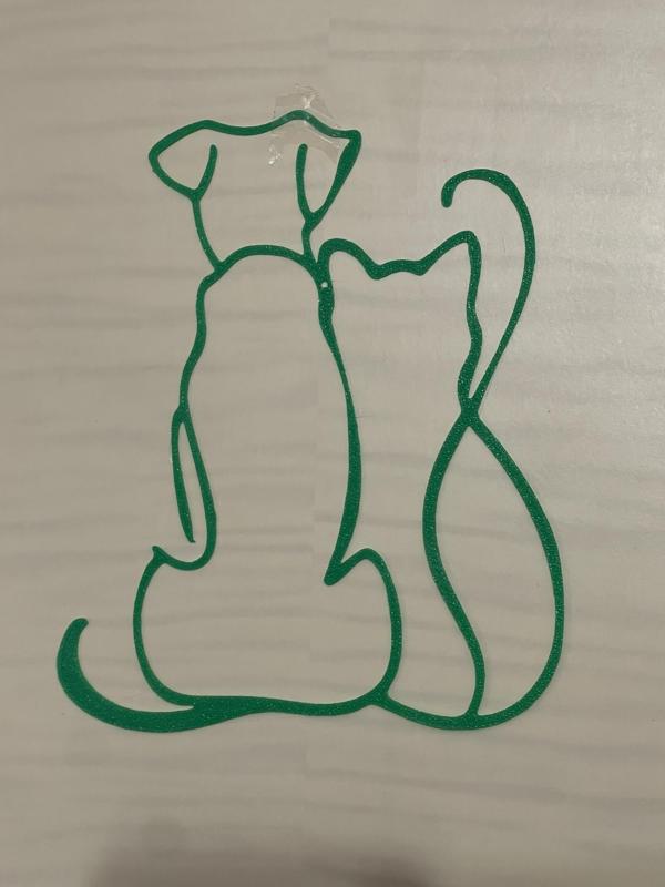 Dog with Cat - Wall art