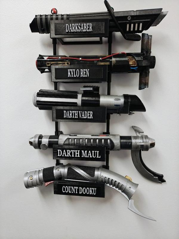 Customized Saber Hilt Wall Display