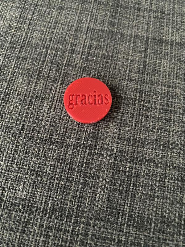 Gracias Chip 1 Euro size