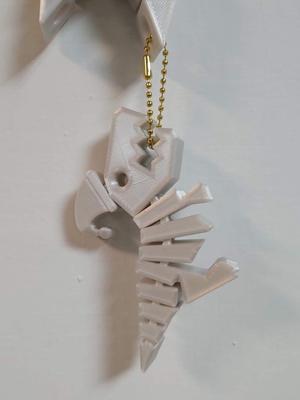 Flexi Rex with Xmas hat keychain