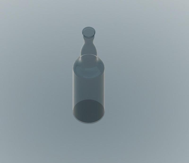 A glass bottle
