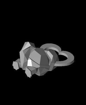 Low poly squirtle heart keychain.stl