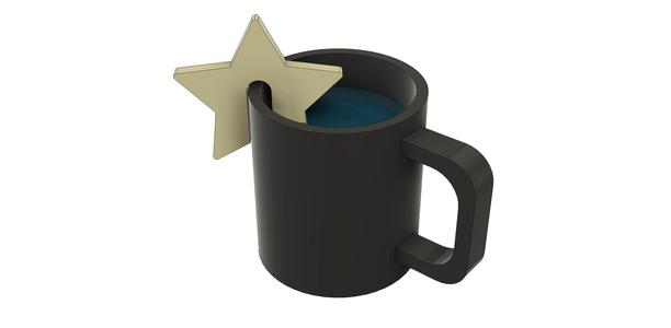 Cookie Cutters - Large star placed on a cup