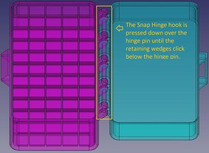 7mm Remington Magnum, Snap Latch, Snap Hinge Modular Ammo Box