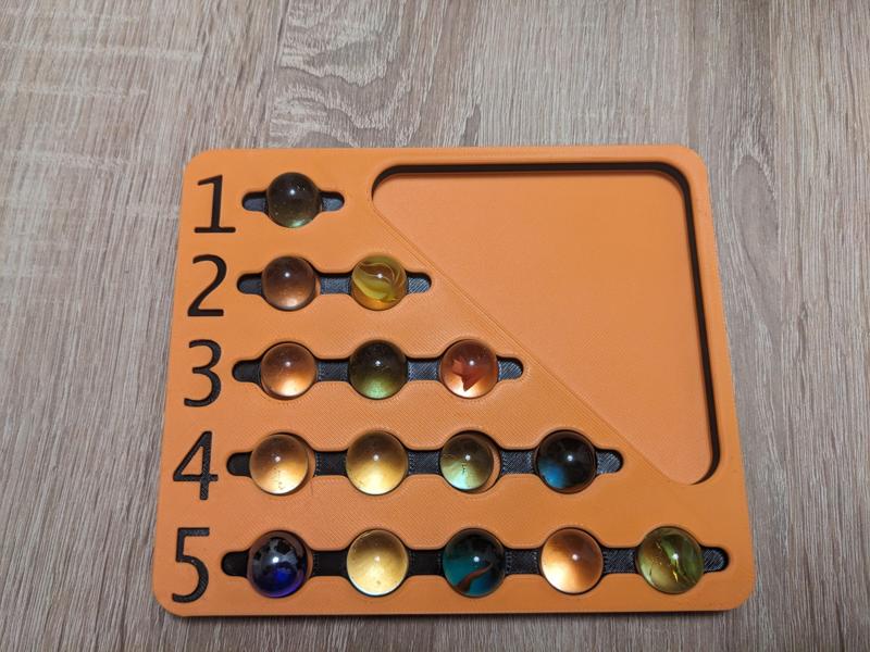 Montessori numbers marbles