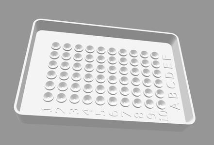 60 well conical micro test plate