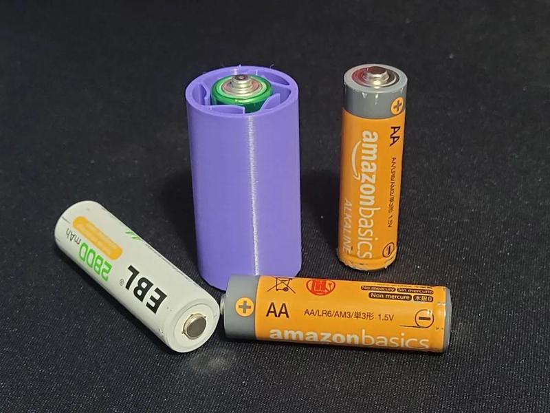 AA to C Adapter Star Style