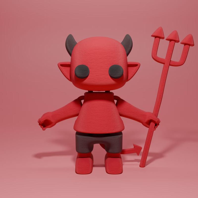 3D Printable Articulated Demon STL Files