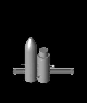Delta IV Heavy - Fairing, Interstage, and Conduits - White.stl