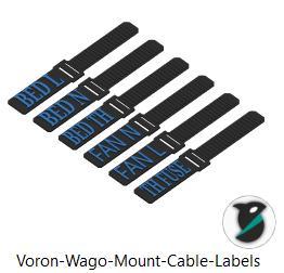 Voron 2.4 above bed wago's cable zip labels