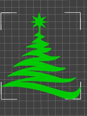 Zig Zag Christmas tree ornament 