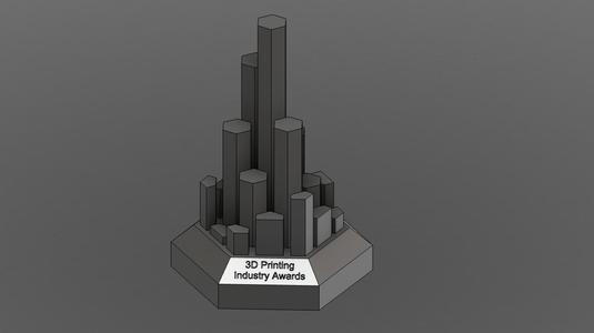 3D Printing Industry Awards Hex trophy