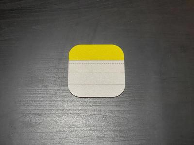 Notes App Icon for iPhone Coaster