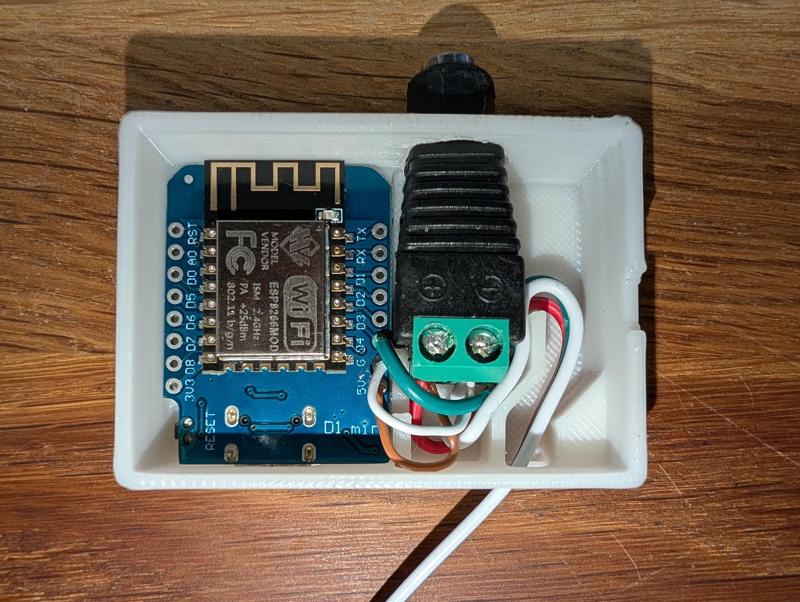 D1 Mini USB-C Case for WLED with power or button