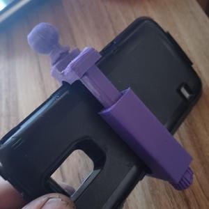 top/bottom ball joint - less threading - can hold phone in either direction