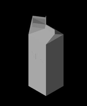 Half-Quart milk carton (open lid)