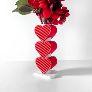 Valentine Heart Vase 2024, Modern and Unique Gift or Home Decor for Flowers  | STL File