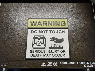 Printer Warning Sign
