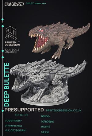 Bulette - Were Folk - PRESUPPORTED - Illustrated and Stats - 32mm scale