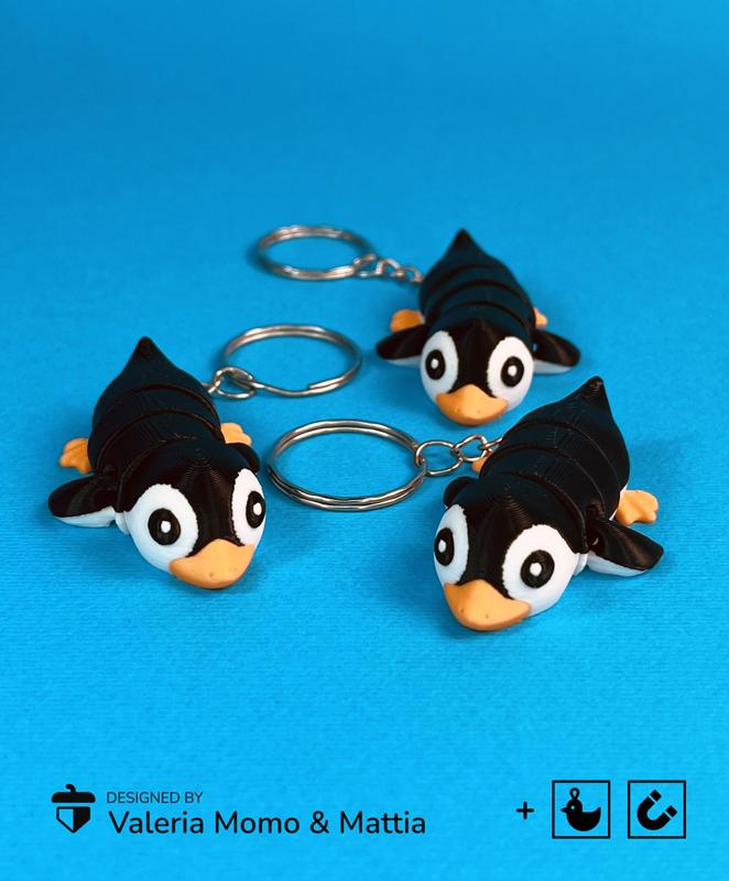 Cute Flexi Pets Penguin (Toy, Keychain & Magnet)
