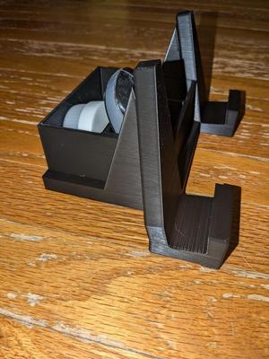 Laptop stand near vertical with storage