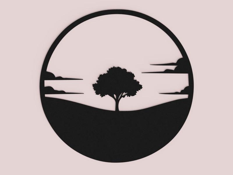 Lone tree wall decoration