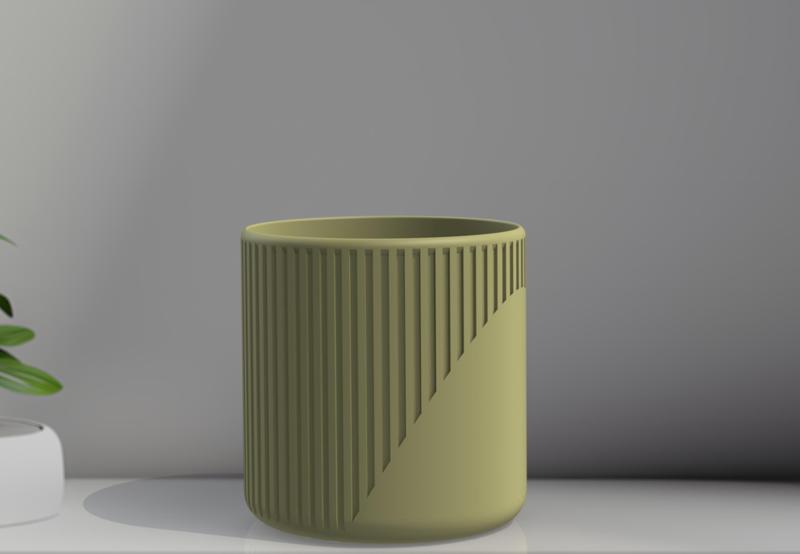 Plant Pot - Ribbed 01