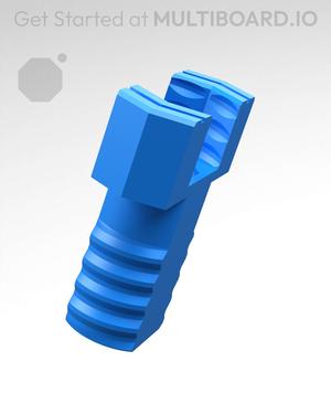 20 mm Mid Thread, Push-Fit Head, Small Thread Hole, Shank T-Bolt