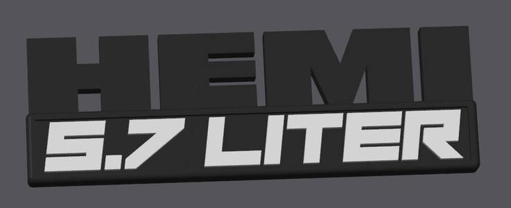 Hemi 5.7 Liter Badge