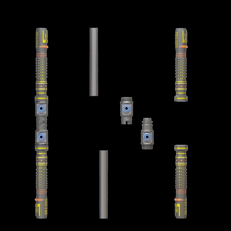 Print in Place Connecting Double Lightsaber Concept 7